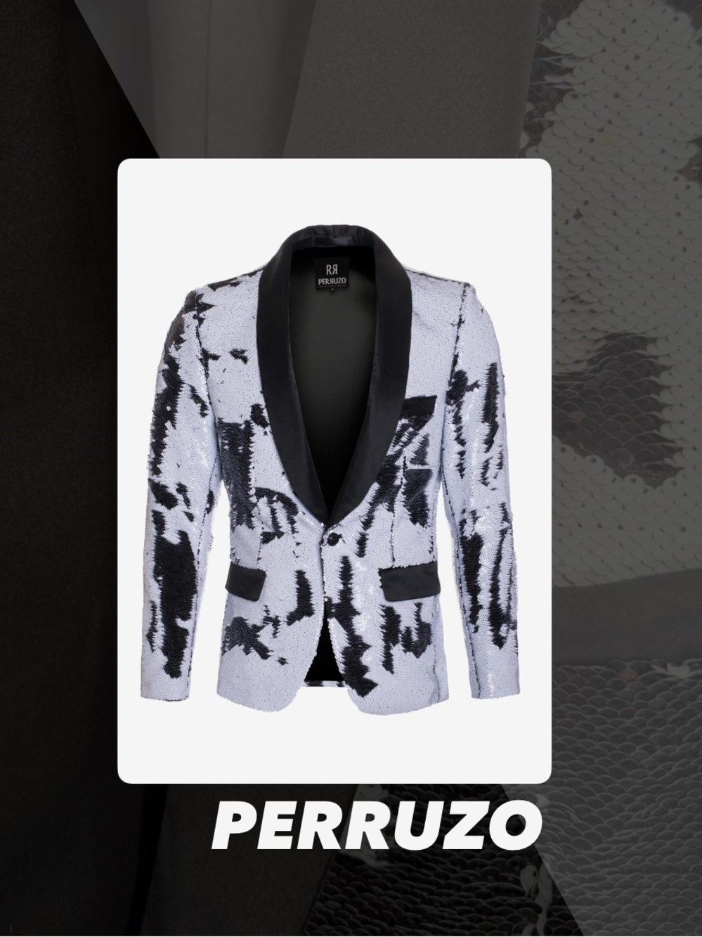 NWT Perruzo Reversible Sequin Blazer